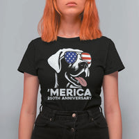 Merica Labrador Retriever Lover T Shirt For Women 250th Anniversary Gift