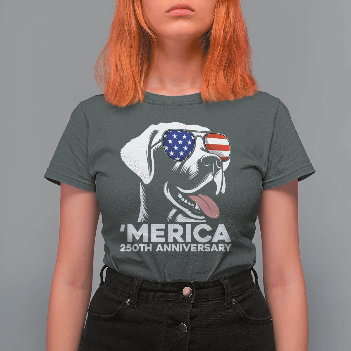 Merica Labrador Retriever Lover T Shirt For Women 250th Anniversary Gift
