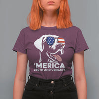 Merica Labrador Retriever Lover T Shirt For Women 250th Anniversary Gift
