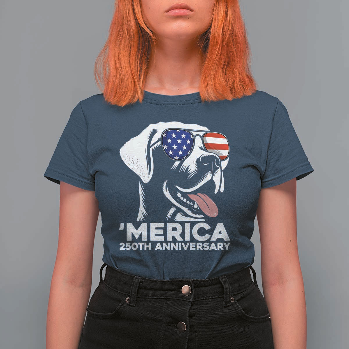 Merica Labrador Retriever Lover T Shirt For Women 250th Anniversary Gift