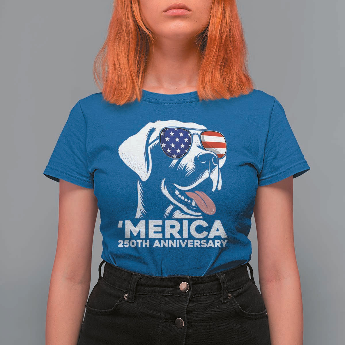 Merica Labrador Retriever Lover T Shirt For Women 250th Anniversary Gift