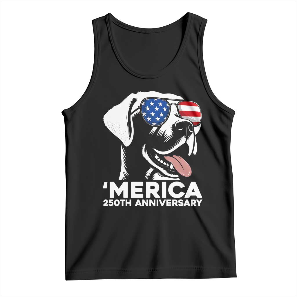 Merica Labrador Retriever Lover Tank Top 250th Anniversary Gift