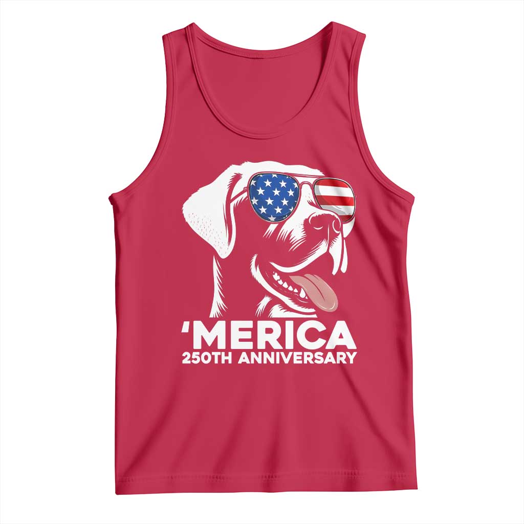 Merica Labrador Retriever Lover Tank Top 250th Anniversary Gift