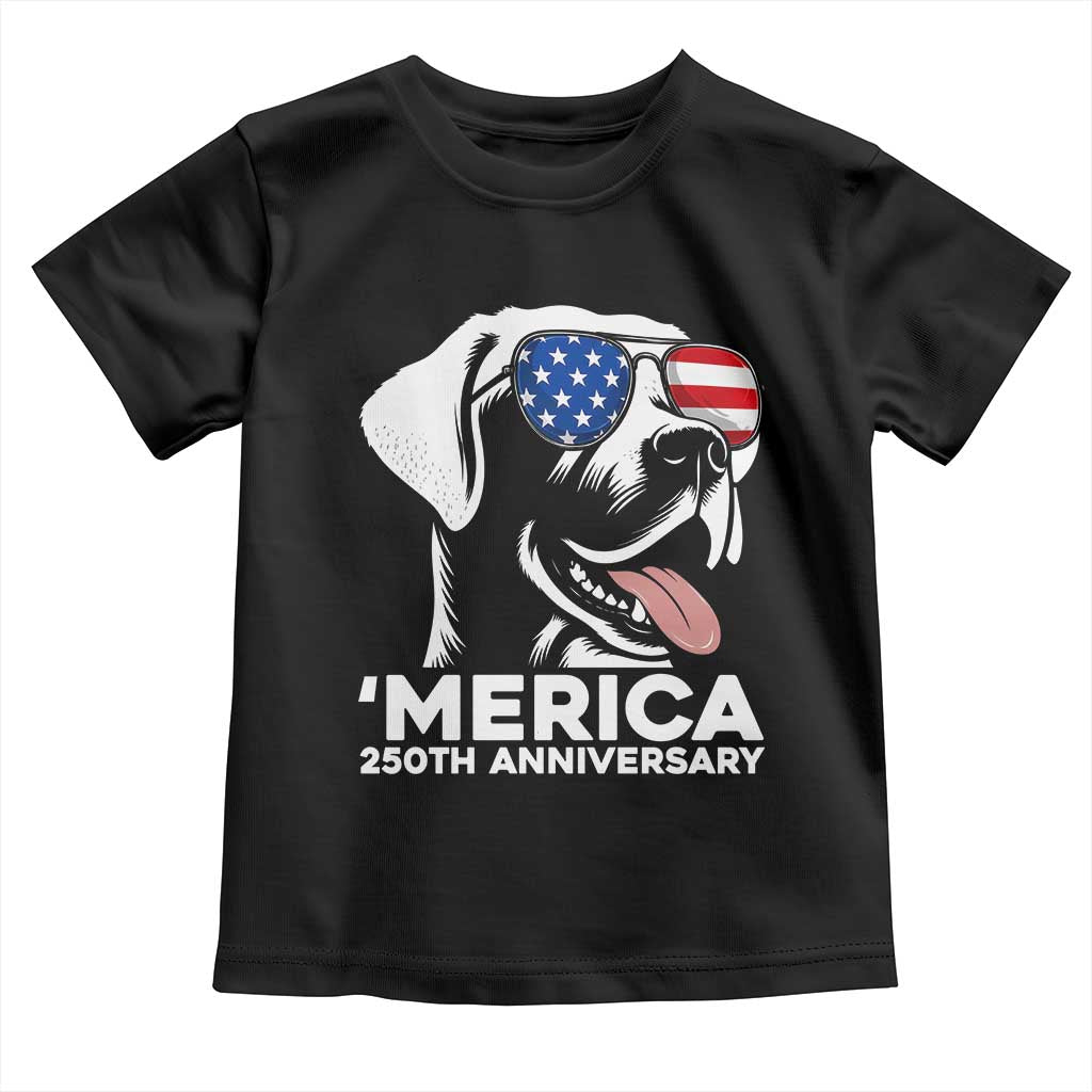 Merica Labrador Retriever Lover Toddler T Shirt 250th Anniversary Gift