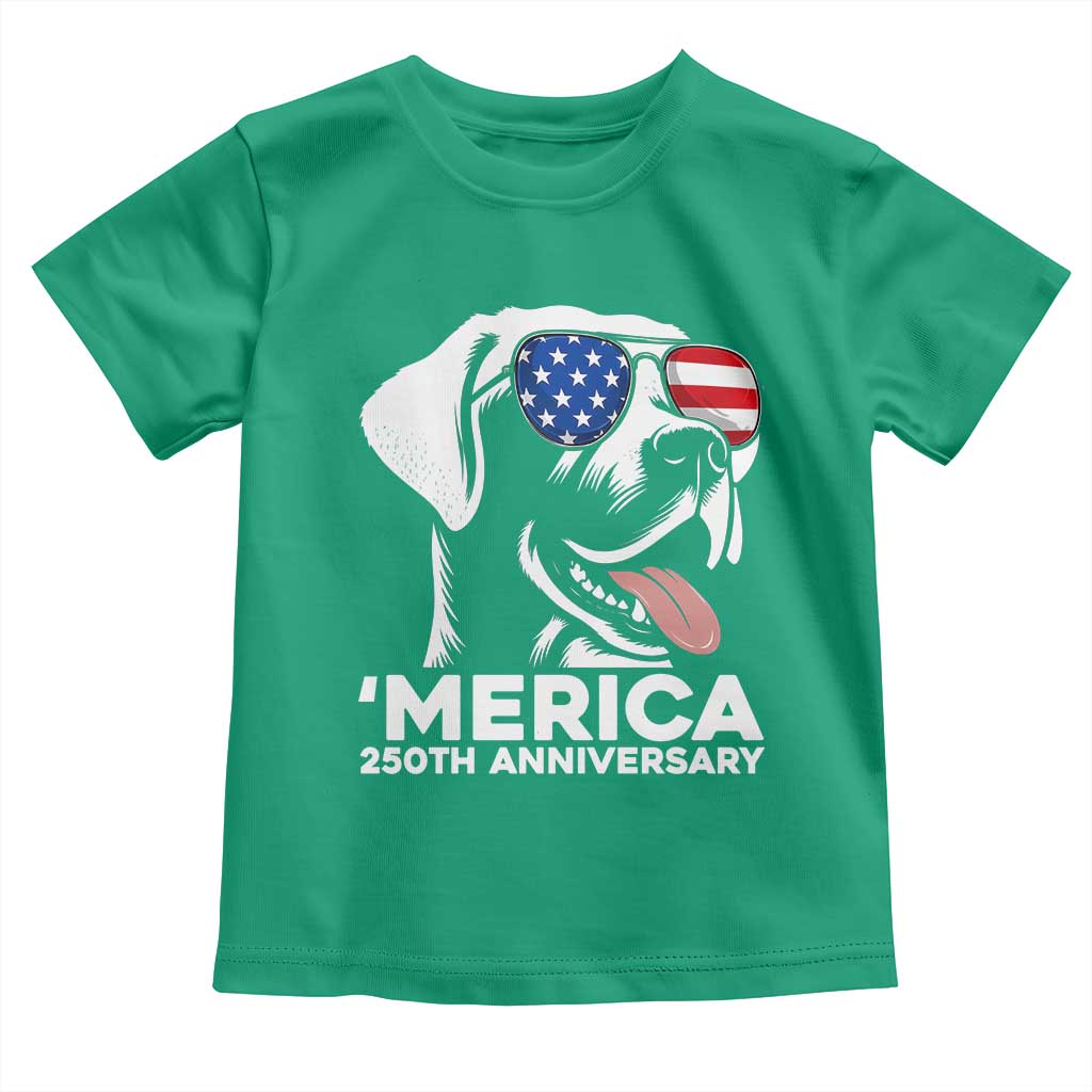 Merica Labrador Retriever Lover Toddler T Shirt 250th Anniversary Gift