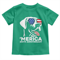 Merica Labrador Retriever Lover Toddler T Shirt 250th Anniversary Gift