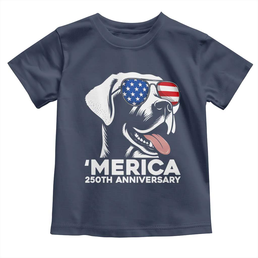 Merica Labrador Retriever Lover Toddler T Shirt 250th Anniversary Gift