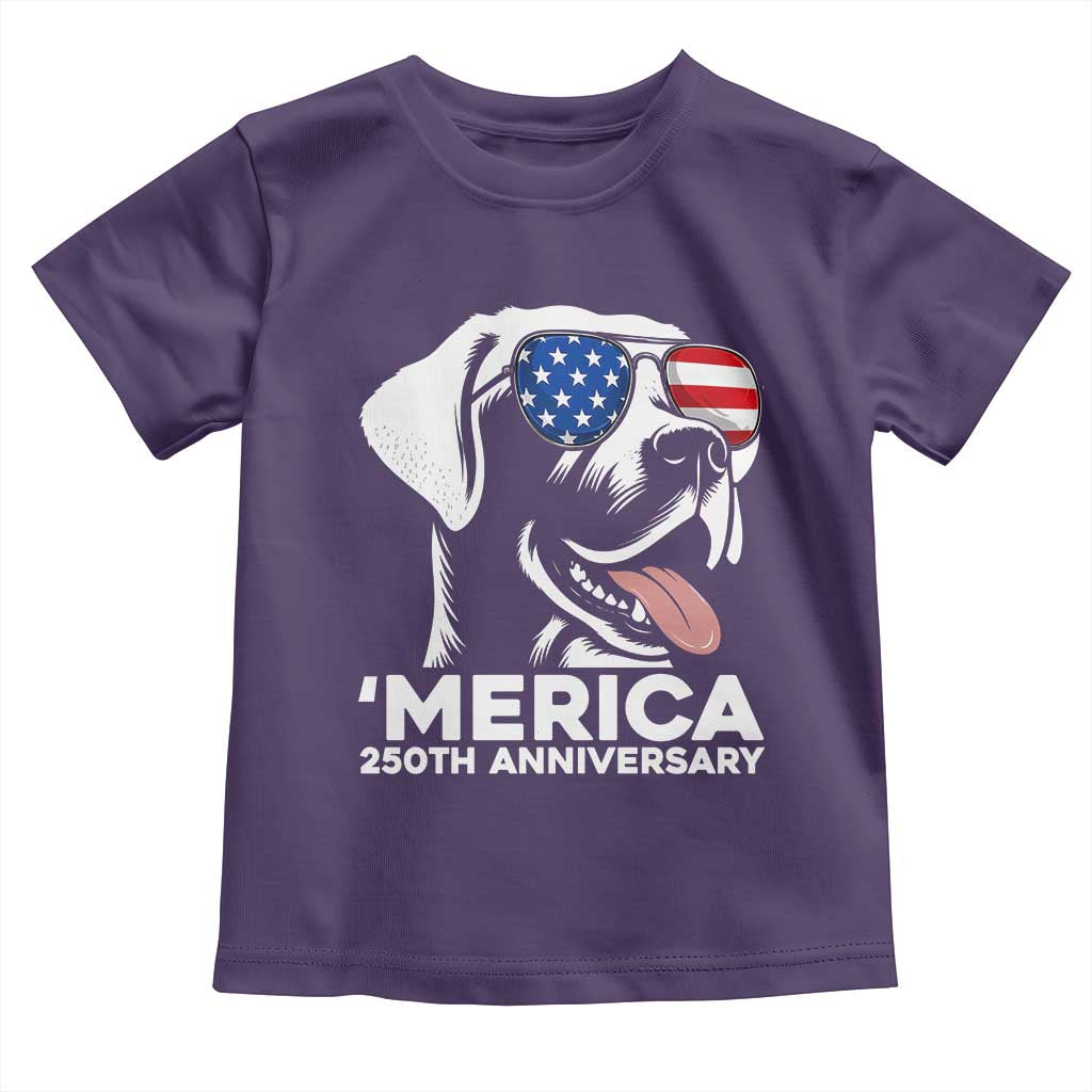 Merica Labrador Retriever Lover Toddler T Shirt 250th Anniversary Gift