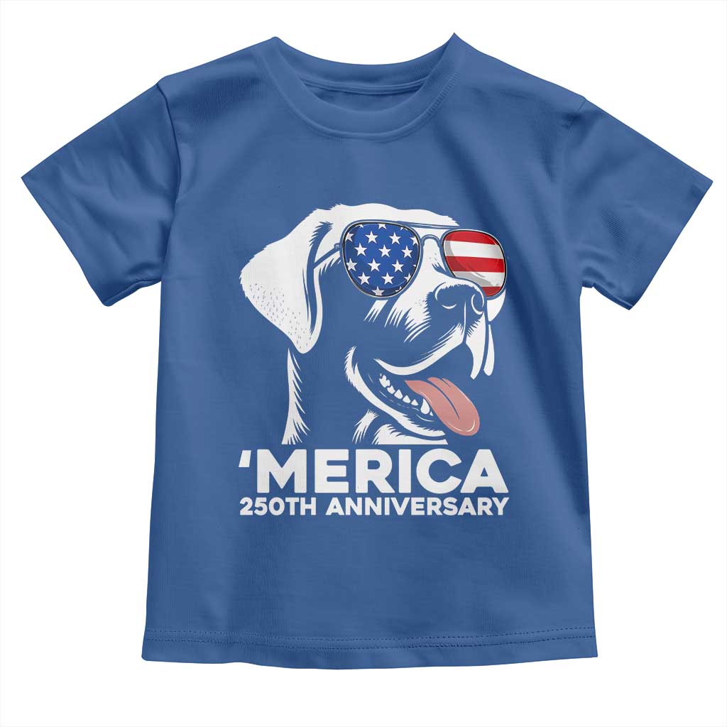 Merica Labrador Retriever Lover Toddler T Shirt 250th Anniversary Gift