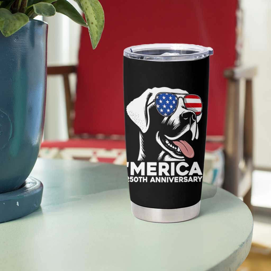 Merica Labrador Retriever Lover Tumbler Cup 250th Anniversary Gift
