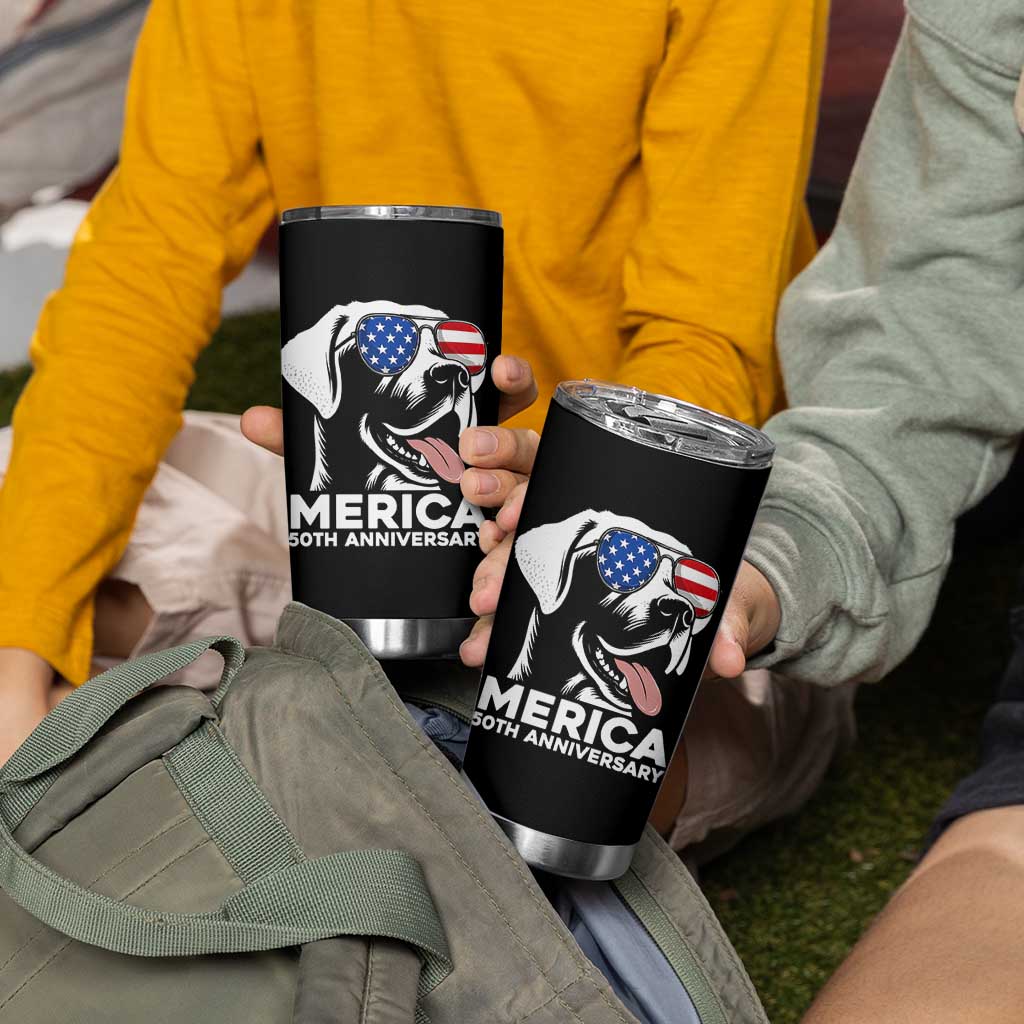 Merica Labrador Retriever Lover Tumbler Cup 250th Anniversary Gift