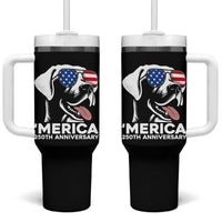 Merica Labrador Retriever Lover Tumbler With Handle 250th Anniversary Gift