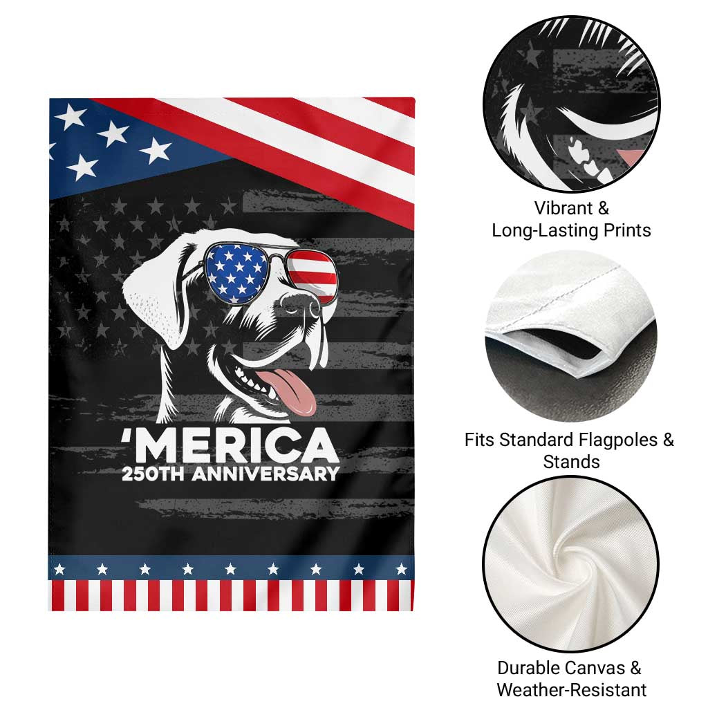 Merica Labrador Retriever Lover Patriotic Garden Flag 250th Anniversary Gift