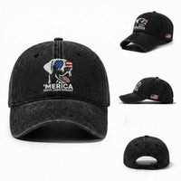 Merica Labrador Retriever Lover Washed Cotton Baseball Cap 250th Anniversary Gift