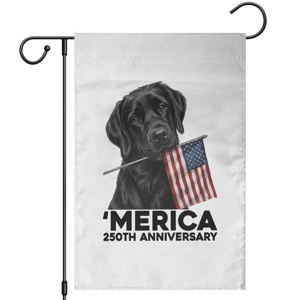 Patriotic Labrador Retriever Garden Flag America 250th Anniversary Gift