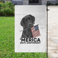 Patriotic Labrador Retriever Garden Flag America 250th Anniversary Gift