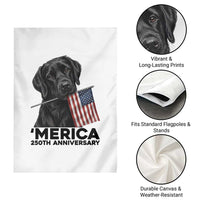 Patriotic Labrador Retriever Garden Flag America 250th Anniversary Gift