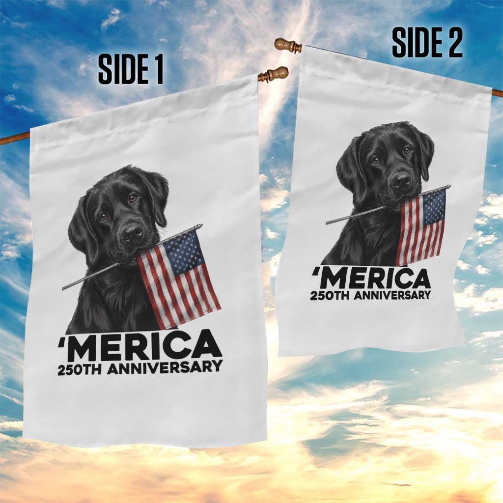 Patriotic Labrador Retriever Garden Flag America 250th Anniversary Gift