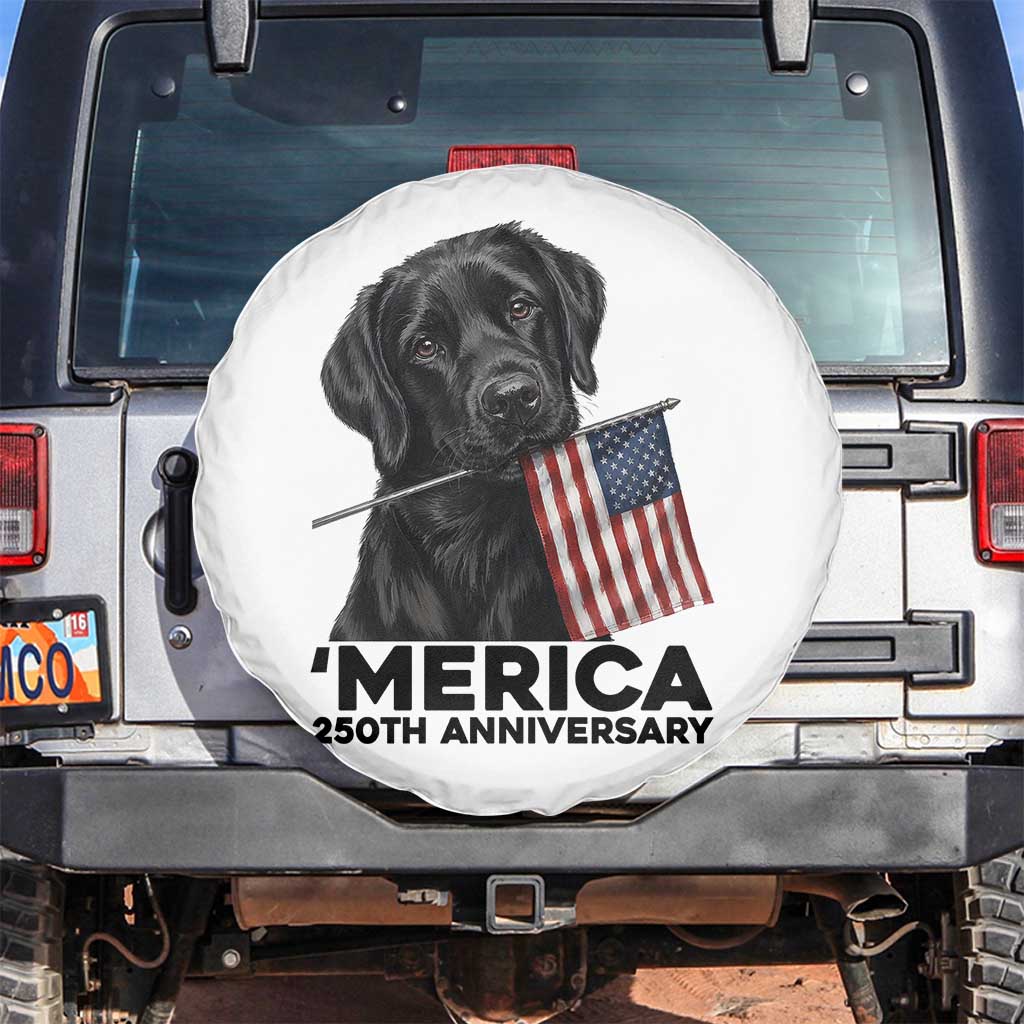 Patriotic Labrador Retriever Spare Tire Cover America 250th Anniversary Gift
