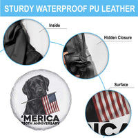 Patriotic Labrador Retriever Spare Tire Cover America 250th Anniversary Gift