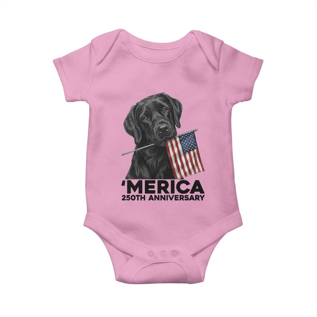 Patriotic Labrador Retriever Baby Onesie America 250th Anniversary Gift