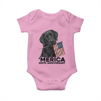 Patriotic Labrador Retriever Baby Onesie America 250th Anniversary Gift