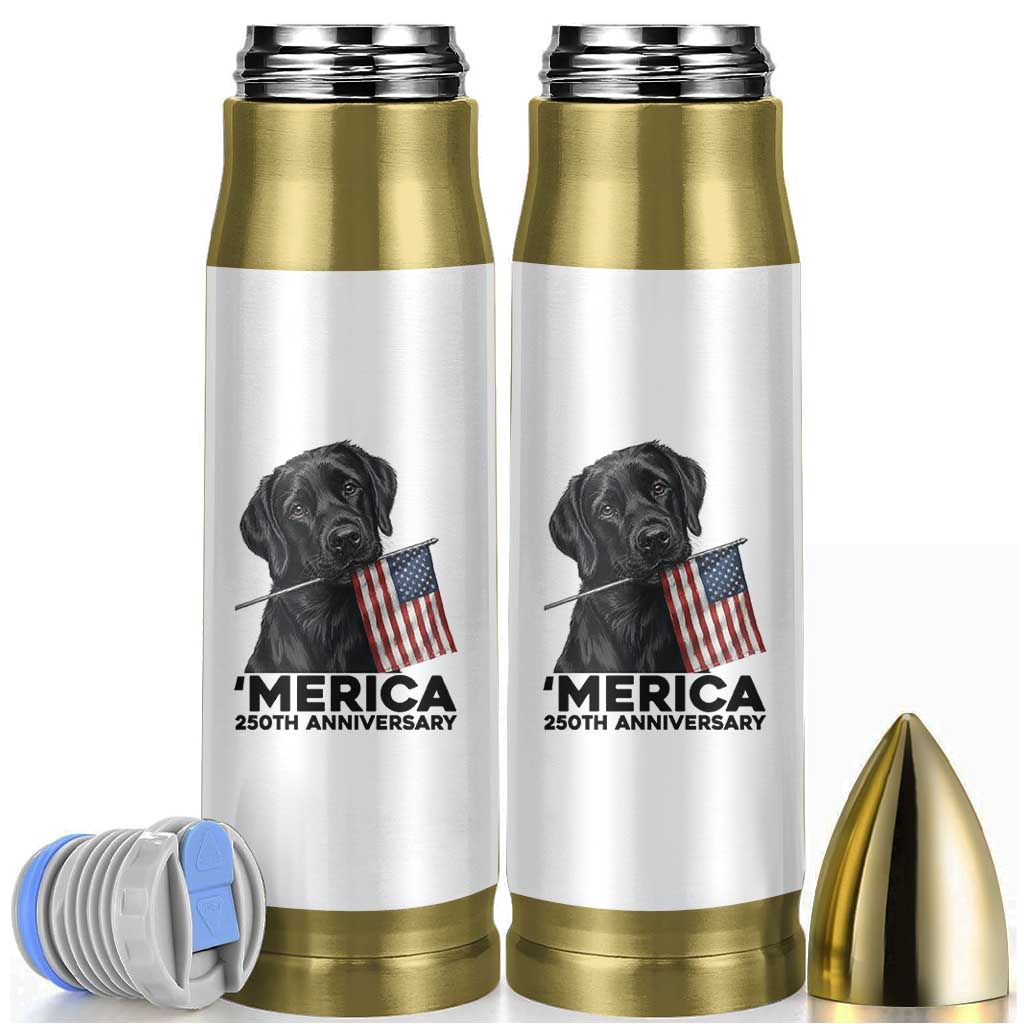 Patriotic Labrador Retriever Bullet Tumbler America 250th Anniversary Gift