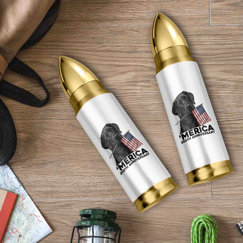 Patriotic Labrador Retriever Bullet Tumbler America 250th Anniversary Gift