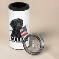 Patriotic Labrador Retriever 4 in 1 Can Cooler Tumbler America 250th Anniversary Gift
