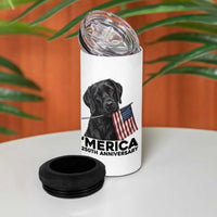Patriotic Labrador Retriever 4 in 1 Can Cooler Tumbler America 250th Anniversary Gift