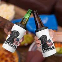 Patriotic Labrador Retriever 4 in 1 Can Cooler Tumbler America 250th Anniversary Gift