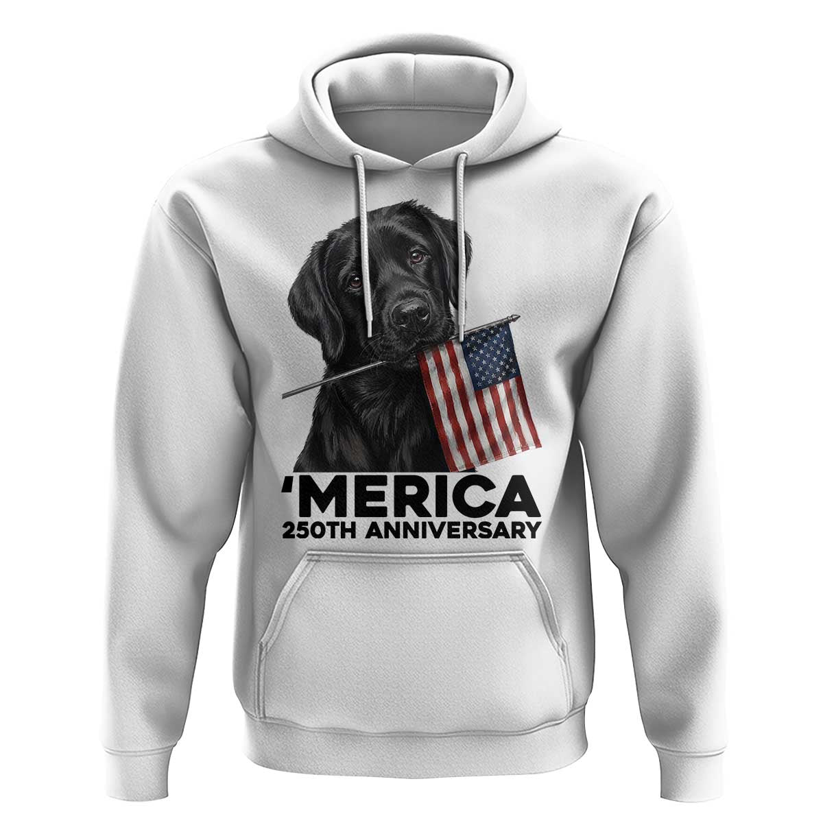 Patriotic Labrador Retriever Hoodie America 250th Anniversary Gift