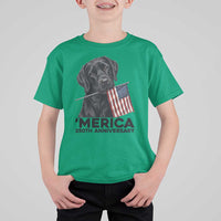 Patriotic Labrador Retriever T Shirt For Kid America 250th Anniversary Gift