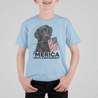 Patriotic Labrador Retriever T Shirt For Kid America 250th Anniversary Gift