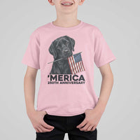 Patriotic Labrador Retriever T Shirt For Kid America 250th Anniversary Gift