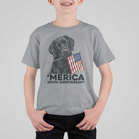 Patriotic Labrador Retriever T Shirt For Kid America 250th Anniversary Gift