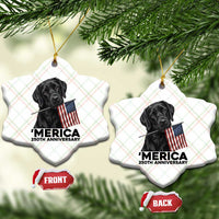 Patriotic Labrador Retriever Ceramic Ornament America 250th Anniversary Gift
