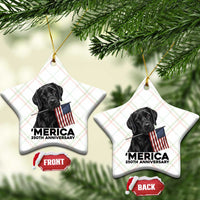 Patriotic Labrador Retriever Ceramic Ornament America 250th Anniversary Gift