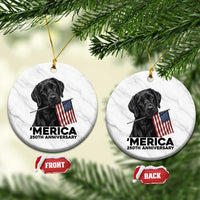 Patriotic Labrador Retriever Ceramic Ornament America 250th Anniversary Gift