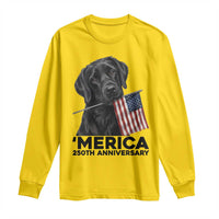 Patriotic Labrador Retriever Long Sleeve Shirt America 250th Anniversary Gift
