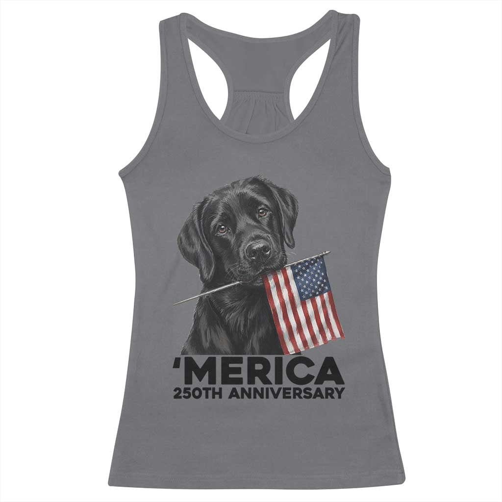 Patriotic Labrador Retriever Racerback Tank Top America 250th Anniversary Gift