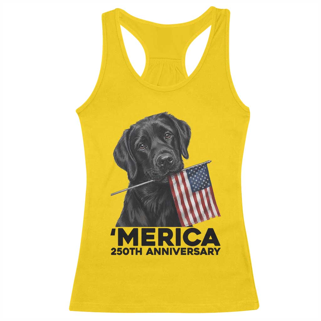 Patriotic Labrador Retriever Racerback Tank Top America 250th Anniversary Gift