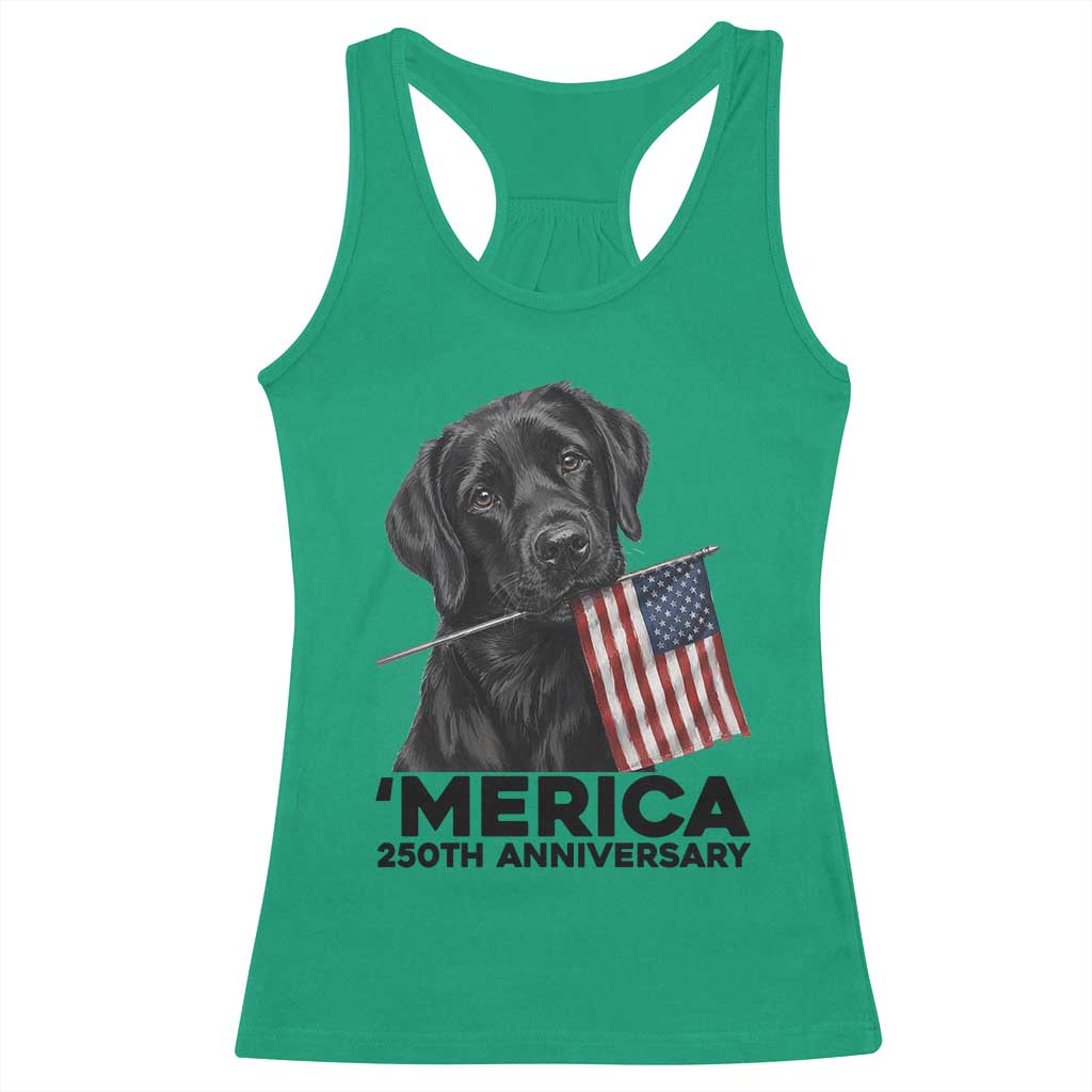 Patriotic Labrador Retriever Racerback Tank Top America 250th Anniversary Gift
