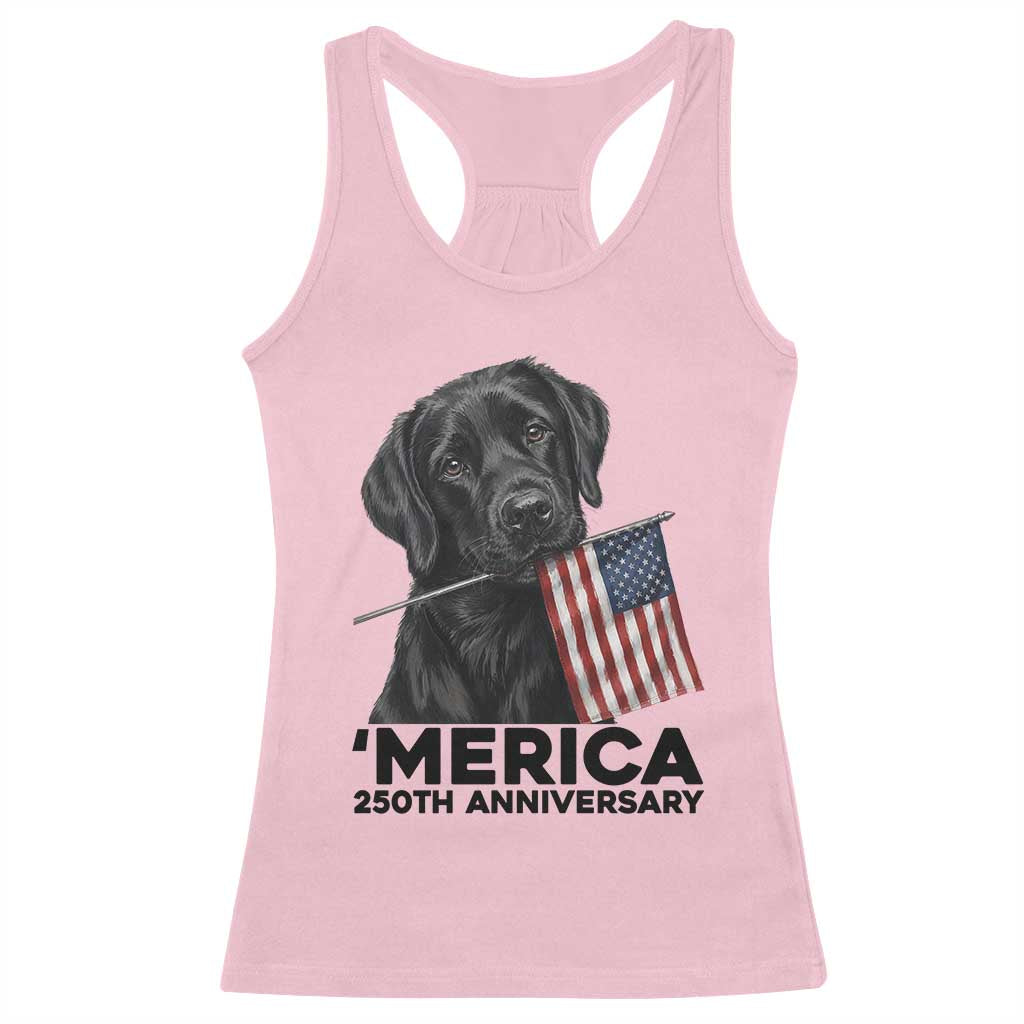 Patriotic Labrador Retriever Racerback Tank Top America 250th Anniversary Gift