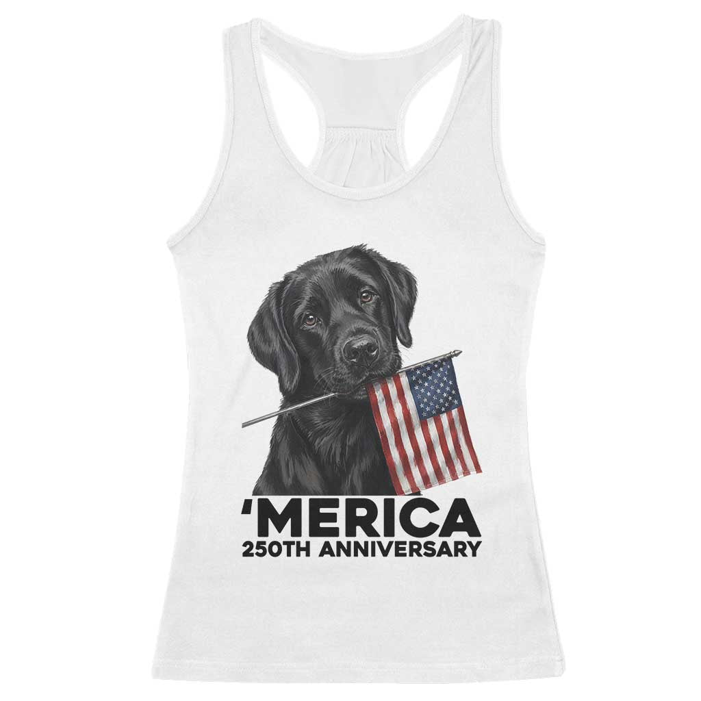 Patriotic Labrador Retriever Racerback Tank Top America 250th Anniversary Gift