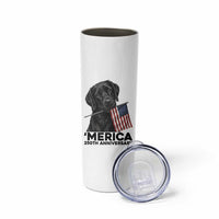 Patriotic Labrador Retriever Skinny Tumbler America 250th Anniversary Gift