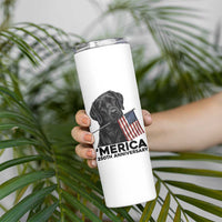 Patriotic Labrador Retriever Skinny Tumbler America 250th Anniversary Gift