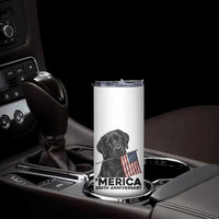 Patriotic Labrador Retriever Skinny Tumbler America 250th Anniversary Gift