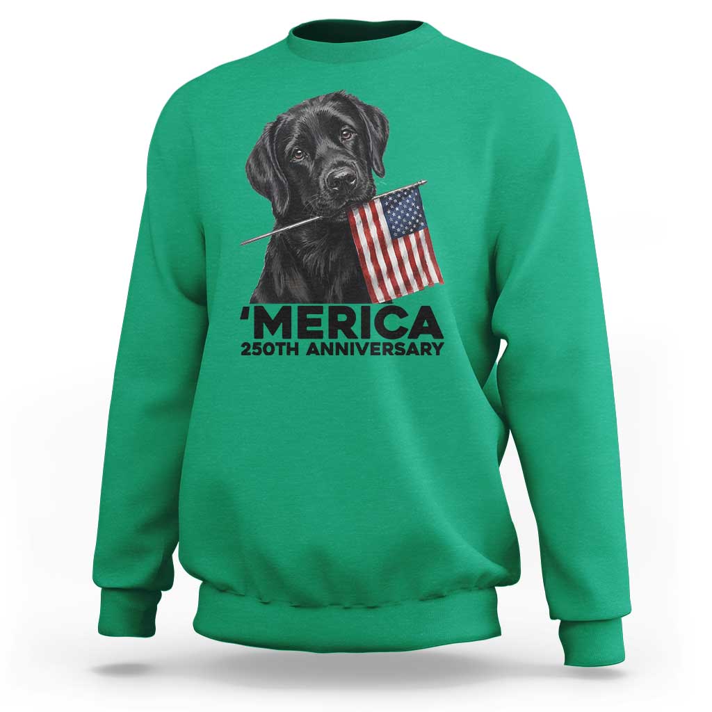 Patriotic Labrador Retriever Sweatshirt America 250th Anniversary Gift