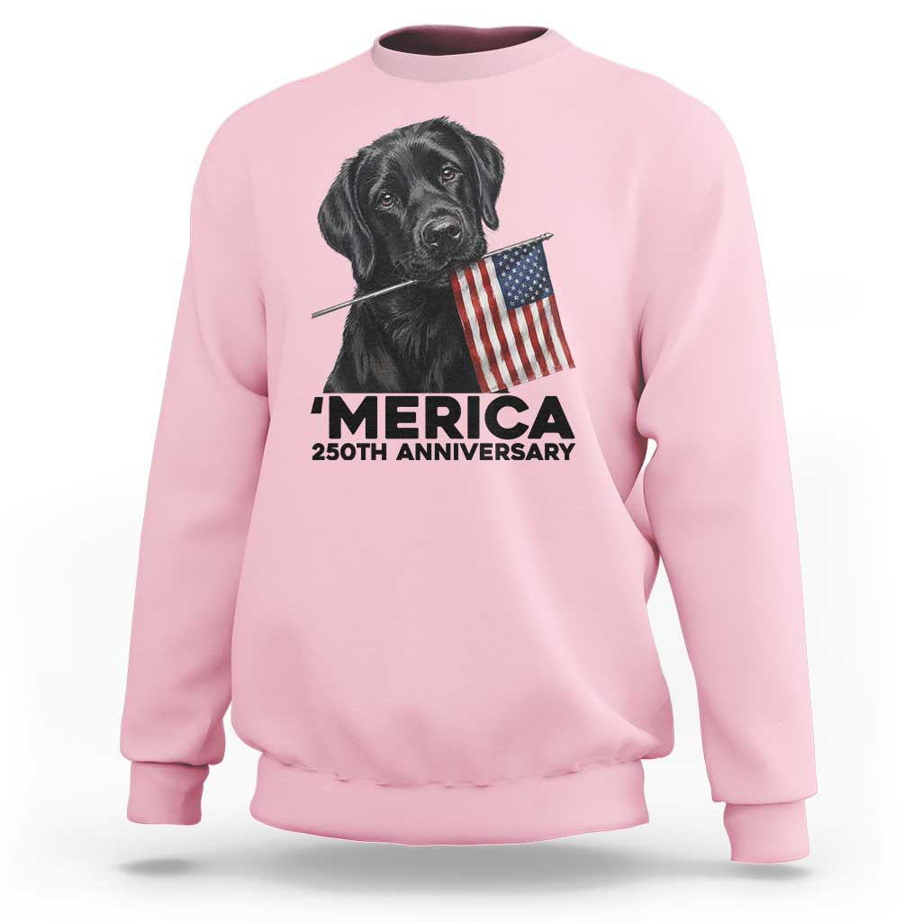 Patriotic Labrador Retriever Sweatshirt America 250th Anniversary Gift